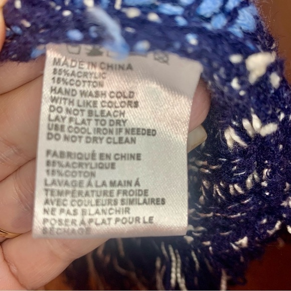 Ethereal by Paper Crane Duster Cardigan Medium Knit Open Sweater Blue Copper - Picture 13 of 16